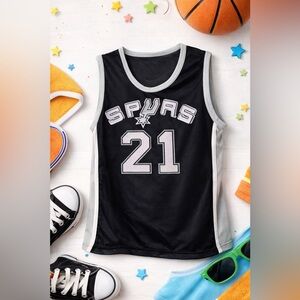 San Antonio Spurs Tim Duncan #21 Youth Jersey Medium 90s Black